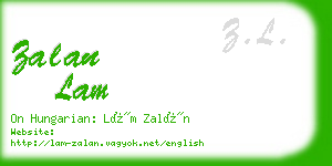 zalan lam business card